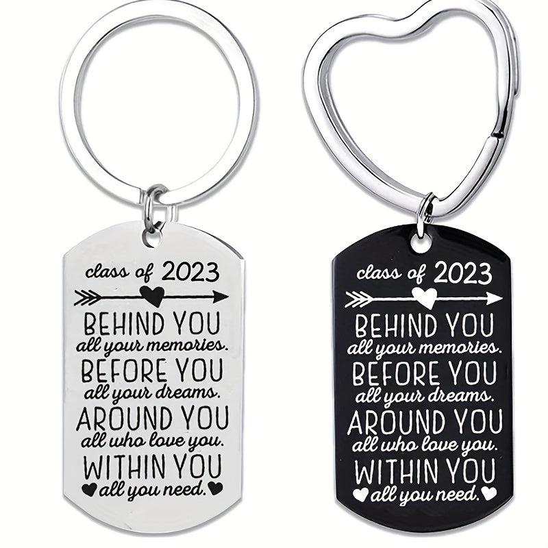 Inspirational Graduation Keychain for School Boys Girls