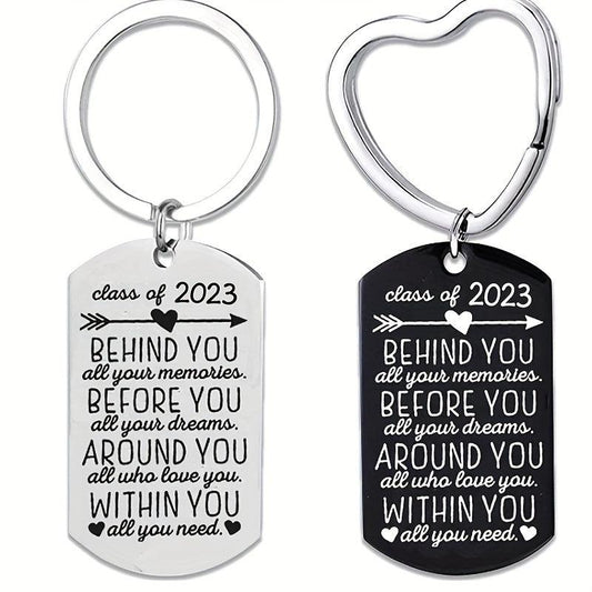 Inspirational Graduation Keychain for School Boys Girls