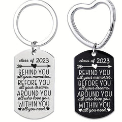 Inspirational Graduation Keychain for School Boys Girls