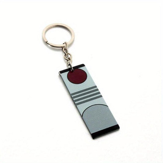 Anime Cartoon Print Tag Keychain Souvenir Key Ring Purse Bag Backpack Car Charm