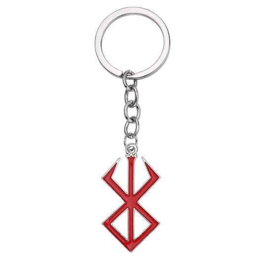 Berserk Rune Charm Keychain Guts Pendant Blood Red Anime Cosplay Prop Jewelry