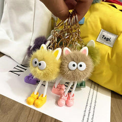 Cartoon Doll Keychain Fluffy Custom Bag Phone Car Ornament