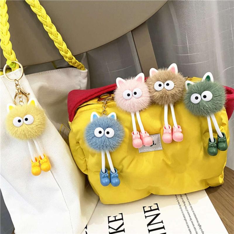 Cartoon Doll Keychain Fluffy Custom Bag Phone Car Ornament