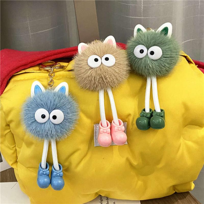 Cartoon Doll Keychain Fluffy Custom Bag Phone Car Ornament