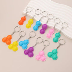 12pcs Mini Pop Fidget Keychain Sensory Toy Anti Anxiety Stress Relief