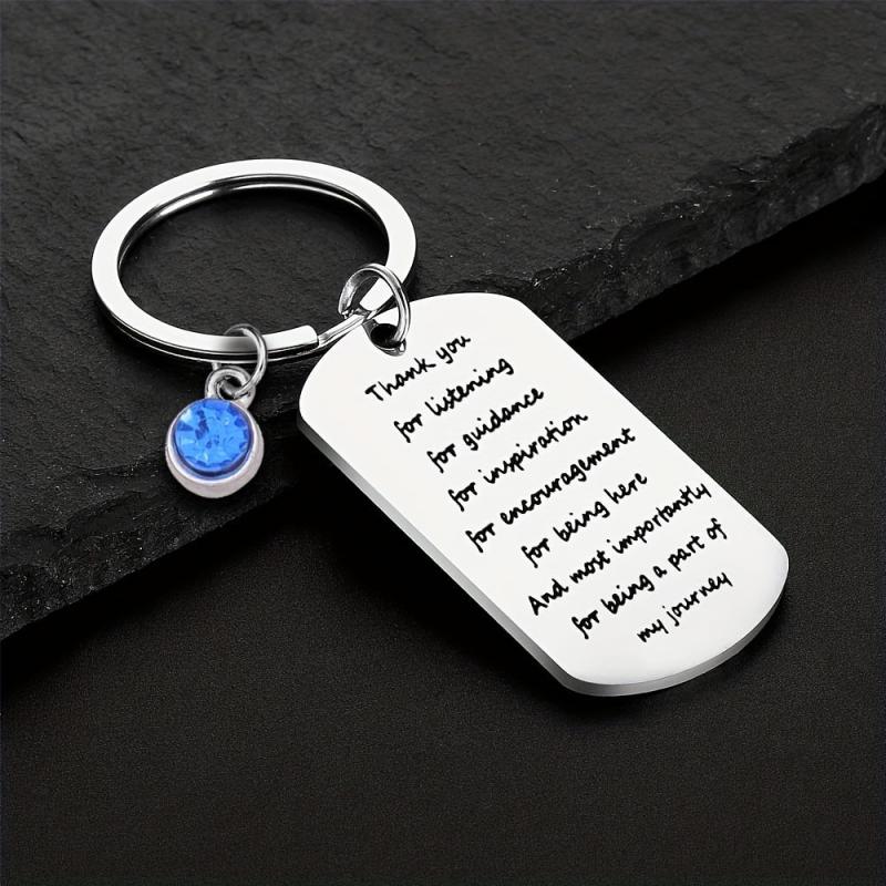 Appreciation Gift Keychain Metal Key Ring Purse Bag Backpack Car Charm