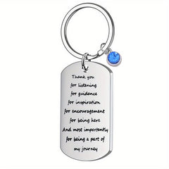 Appreciation Gift Keychain Metal Key Ring Purse Bag Backpack Car Charm