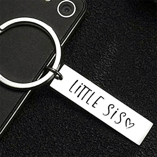 Sister Keychain Vintage Stainless Steel Bag Key Chain Ornament
