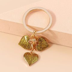 Enamel Alloy Heart Key Rings Chains For Women Girls Christmas Gift
