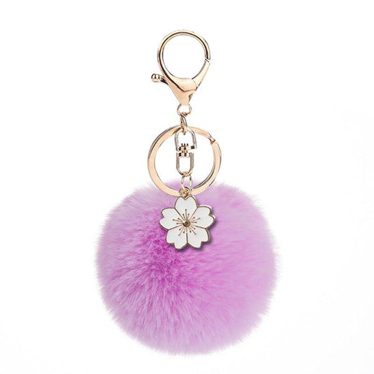 Fur Ball Keychain Bag Charm Keyring