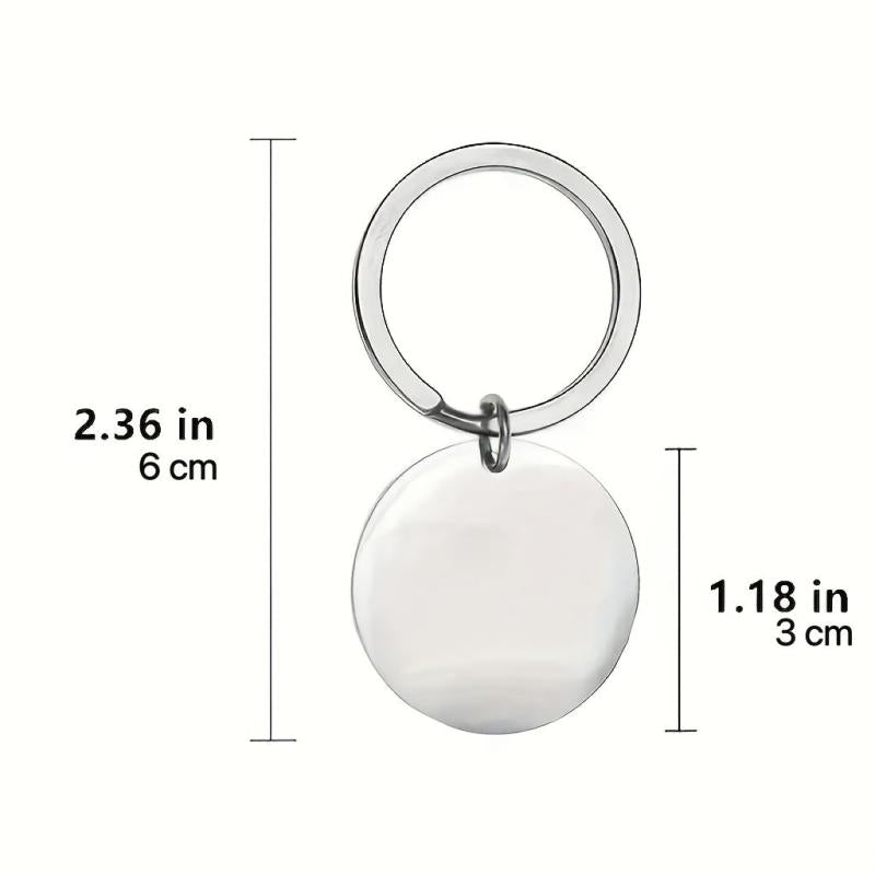 Stainless Steel Key Chain Teacher's Gift Clover Key Ring Pendant