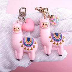 Alpaca Doll Cartoon Keychain Ladies Bag Pendant