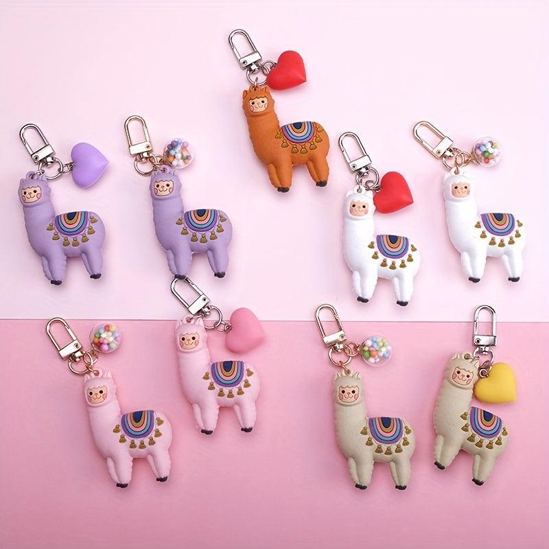 Alpaca Doll Cartoon Keychain Ladies Bag Pendant