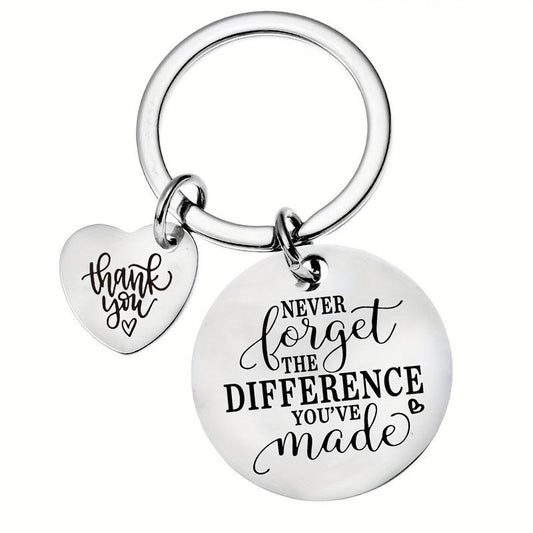 Inspirational Quotes Keychain Stainless Steel Keychain