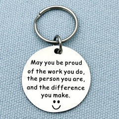 Coworker Leaving Employee Thank You Keychain