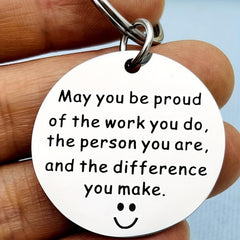 Coworker Leaving Employee Thank You Keychain