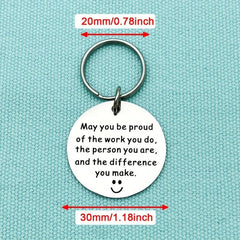 Coworker Leaving Employee Thank You Keychain