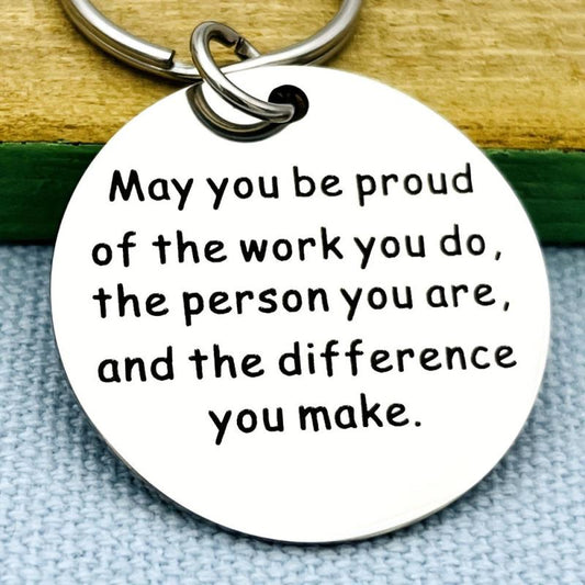 Coworker Leaving Employee Thank You Keychain