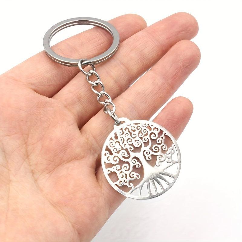 Tree Of Life Keychain Stainless Steel Car Key Ring Gift