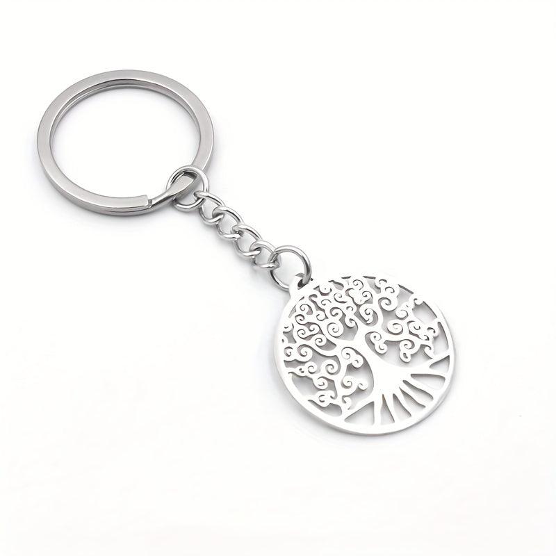 Tree Of Life Keychain Stainless Steel Car Key Ring Gift