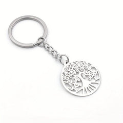 Tree Of Life Keychain Stainless Steel Car Key Ring Gift