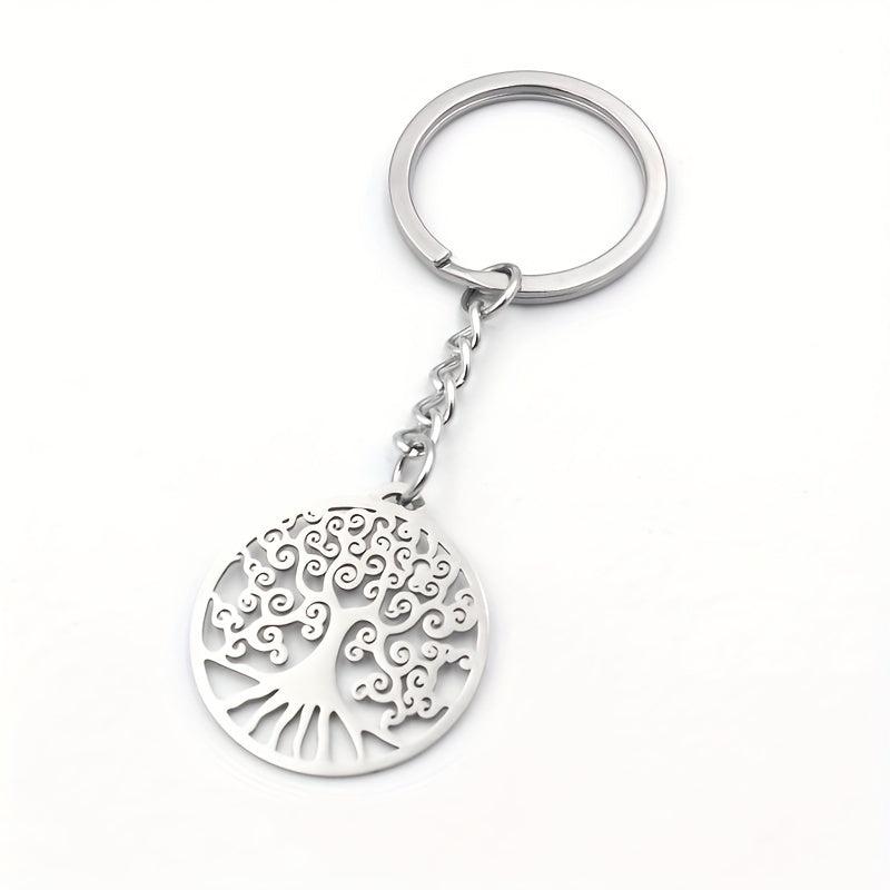 Tree Of Life Keychain Stainless Steel Car Key Ring Gift