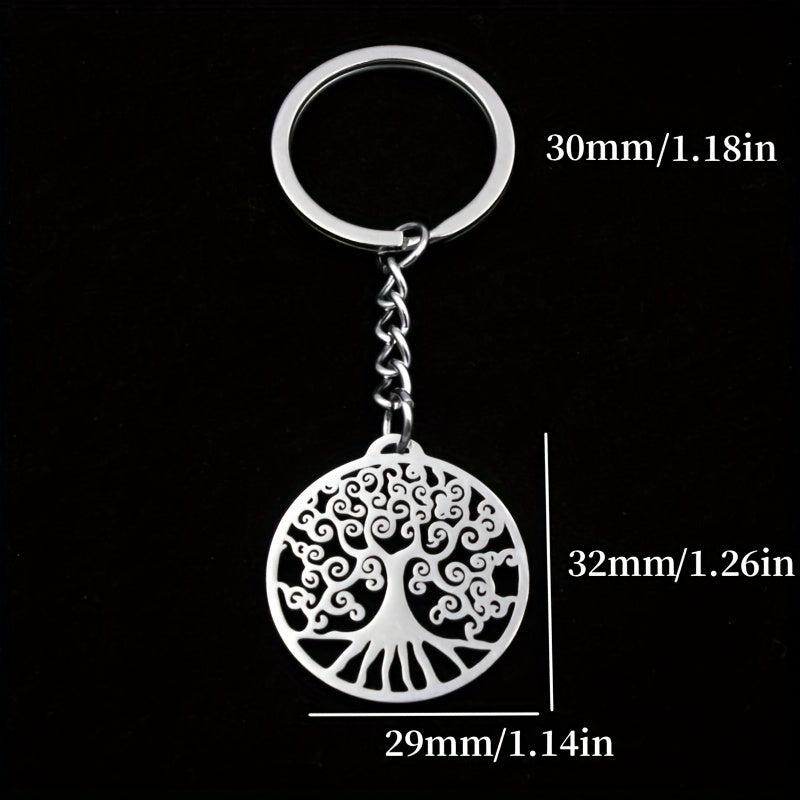 Tree Of Life Keychain Stainless Steel Car Key Ring Gift