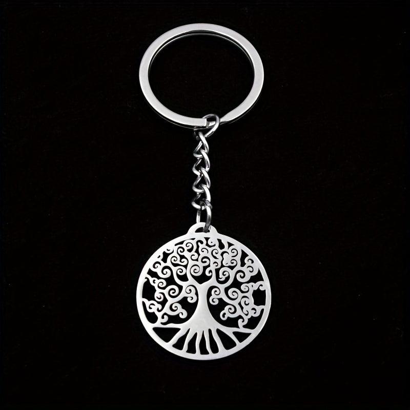 Tree Of Life Keychain Stainless Steel Car Key Ring Gift