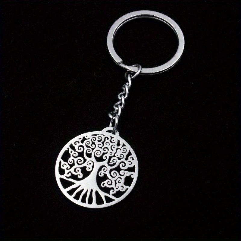 Tree Of Life Keychain Stainless Steel Car Key Ring Gift