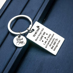Classic Metal 'To My Dad Never Forget' Keychain Car Decoration