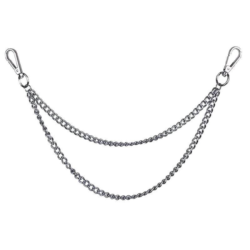 Metal Punk Rock Layered Chain Keychains For Men Women