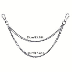 Metal Punk Rock Layered Chain Keychains For Men Women