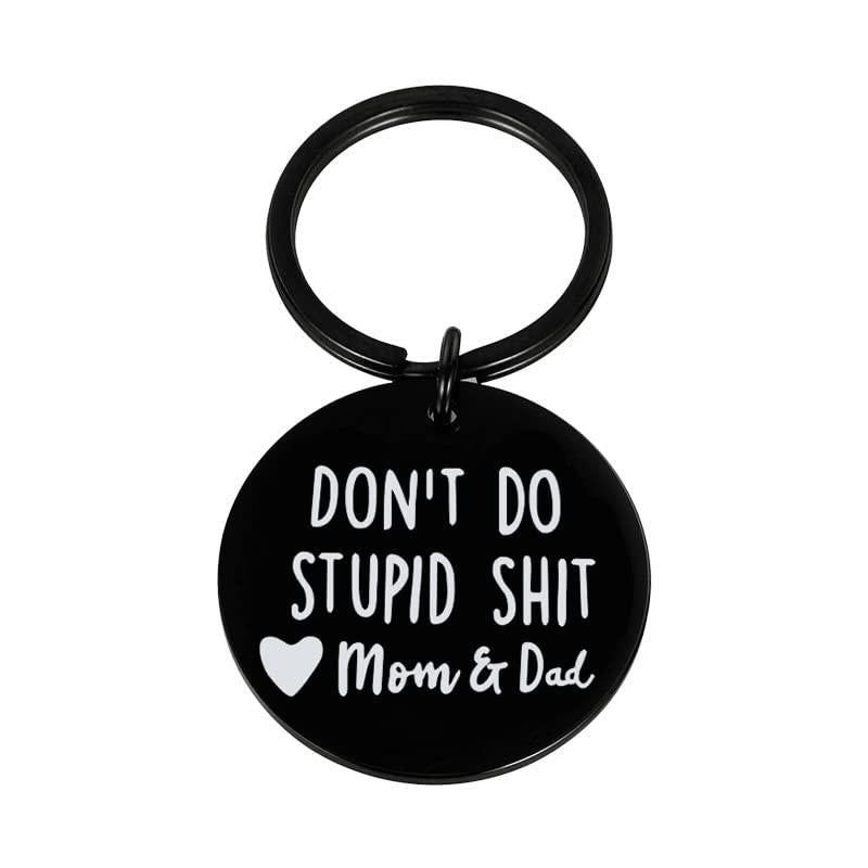 Gag Keychain Teen Boys Girls Love Mum Keyring Son Daughter