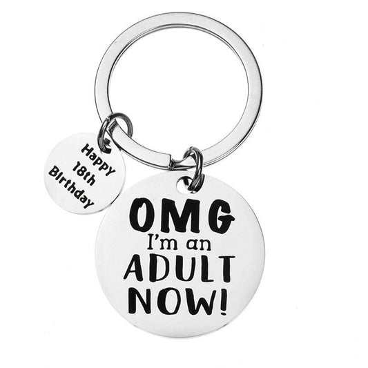 DIY Jewelry Accessories 18th Birthday Gift Adult Stainless Steel Keychain