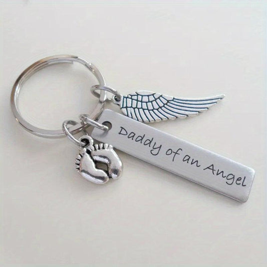 Memorial Keychain Gift for Loss - Angel Keychain for Daddy, Father, Mother