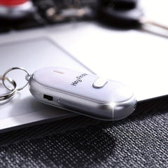LED Key Finder Locator Keychain For Men Whistle Sound Control