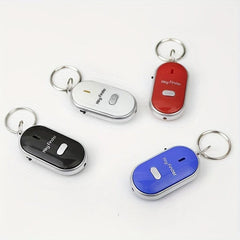 LED Key Finder Locator Keychain For Men Whistle Sound Control