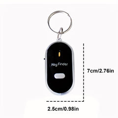 LED Key Finder Locator Keychain For Men Whistle Sound Control