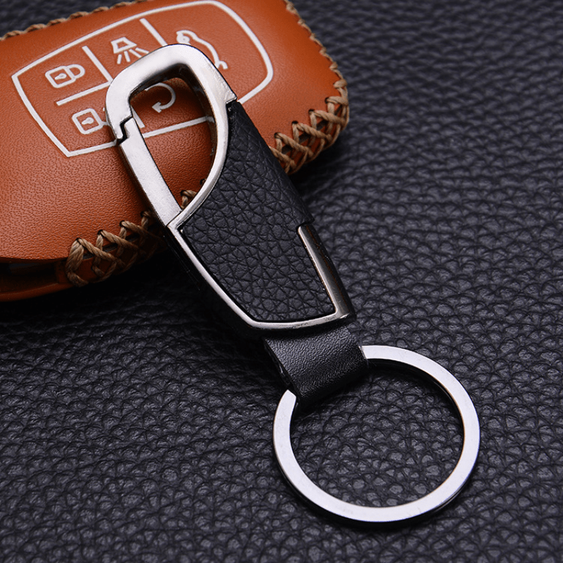 Creative Leather Keychain Men's Gift Metal Car Key