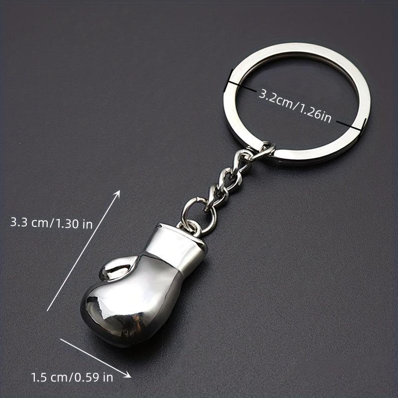1pc Alloy Boxing Gloves Keychain For Men Gift Ornament
