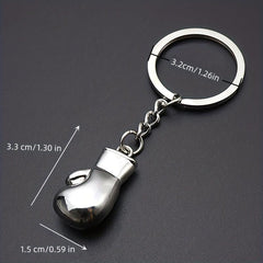 1pc Alloy Boxing Gloves Keychain For Men Gift Ornament