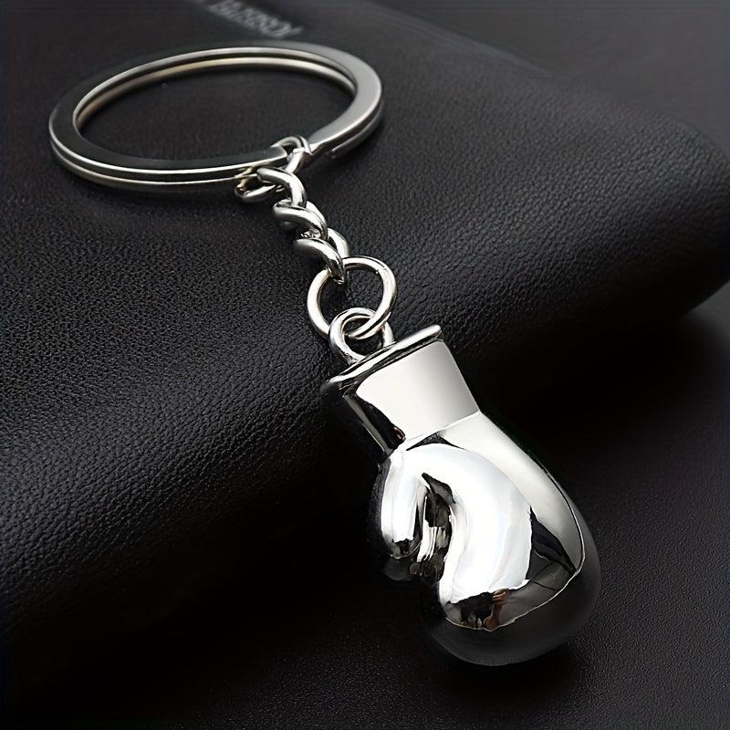 1pc Alloy Boxing Gloves Keychain For Men Gift Ornament