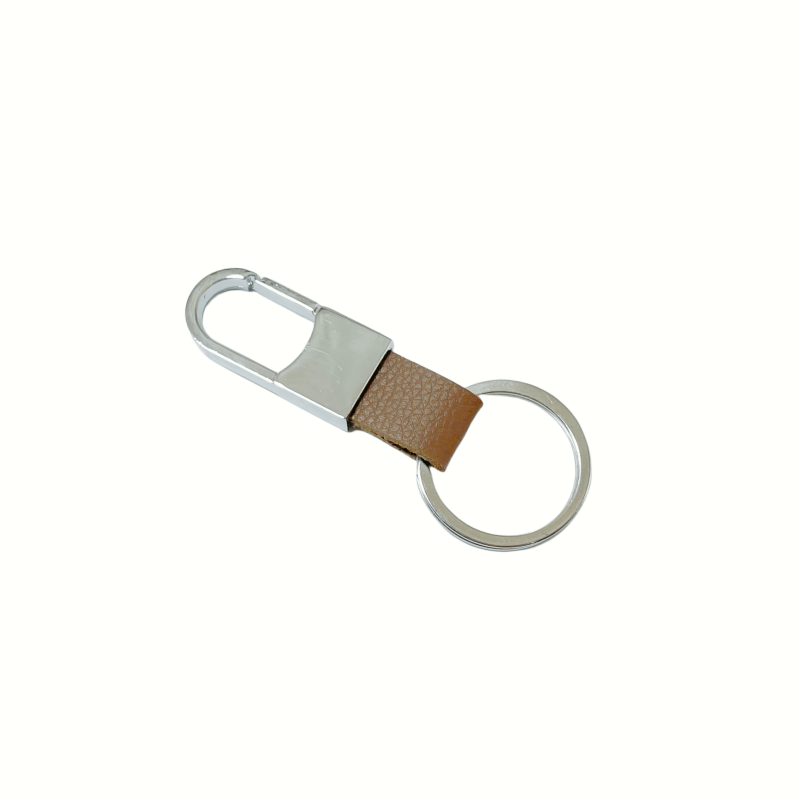 Men's Metal Car Key Ring Creative Leather Key Pendant Keychain