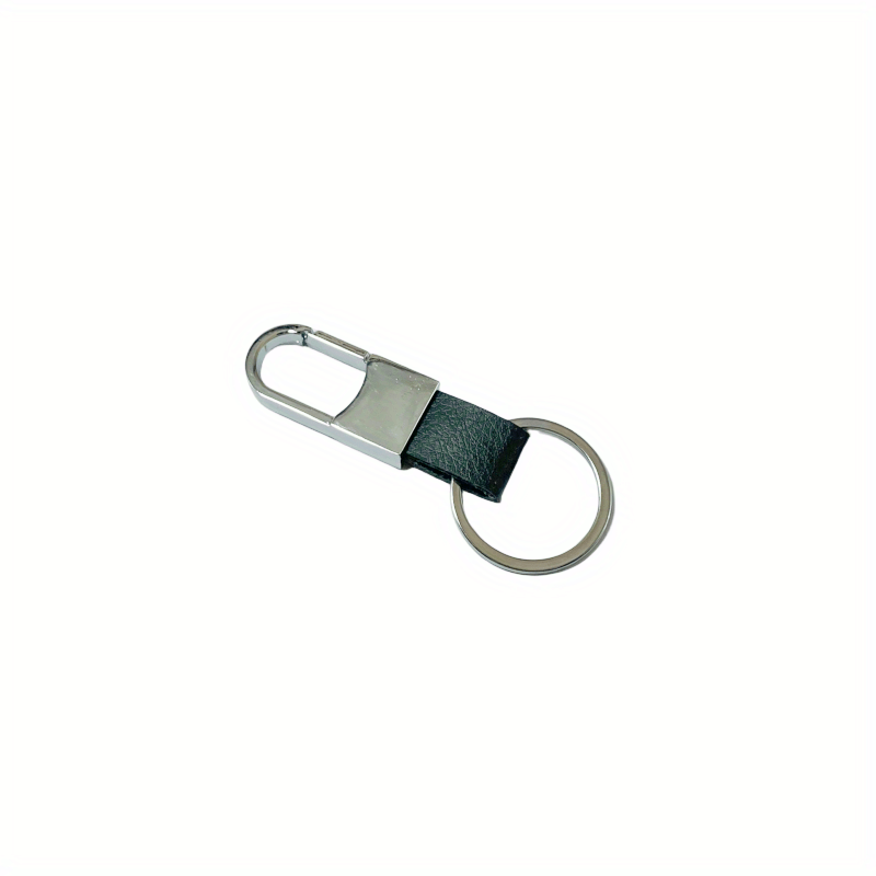 Men's Metal Car Key Ring Creative Leather Key Pendant Keychain