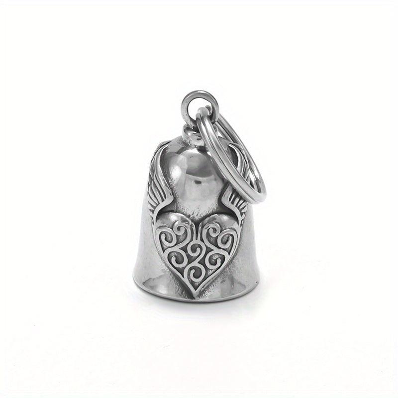 Vintage Motorcycle Style Metal Bell Pendant Keychain