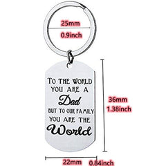 Dad From Son Daughter Stainless Steel Keychain Fathers Gift