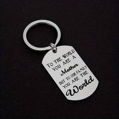 Dad From Son Daughter Stainless Steel Keychain Fathers Gift
