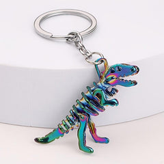 Skull Dino Keychain Metal Dinosaur Key Ring Men