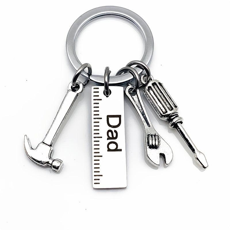 Stainless Steel Keychain Hammer Screwdriver Wrench Dad's Tools Keychain