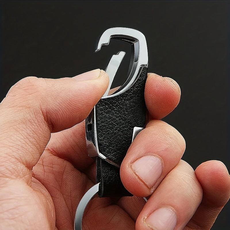 Metal Leather Anti Lost Keychain Masculinity Charm Keyring Accessories